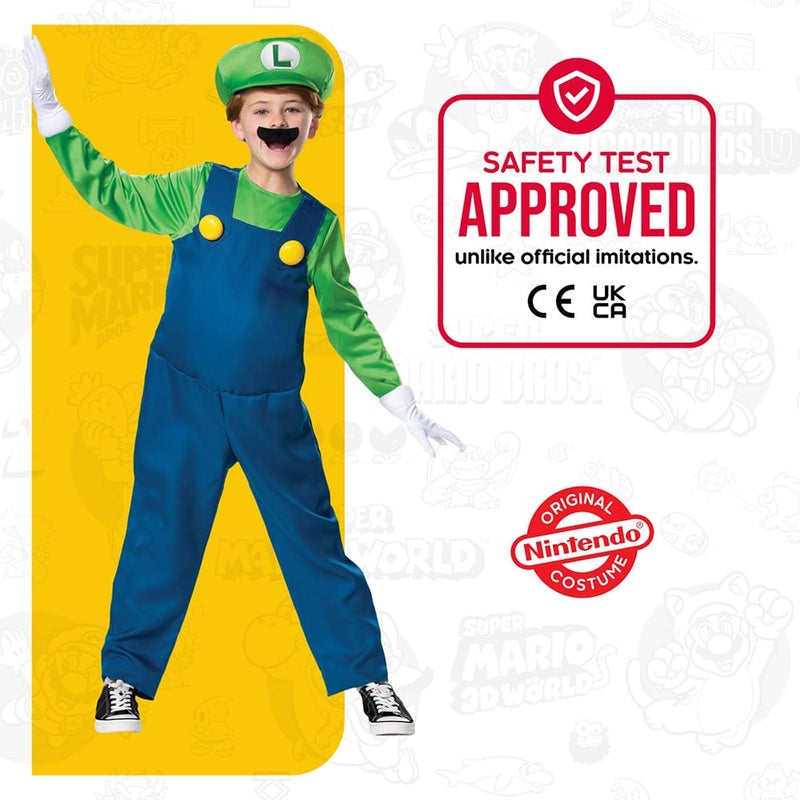 Disguise Super Mario Bros. Luigi Costume, Official Supe Mario Bros Costume for Boys, Medium (7-8) - Image 5