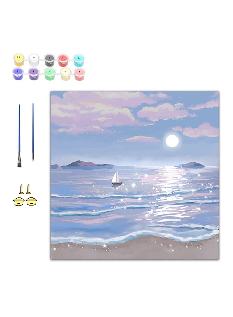 20x20cm Numbers Scenery Oil Coloring Numbers Crafts Painting Numbers Artwork Drawing Coloring Home Decors Crafts On Canvas DIY Gift  - Image 1