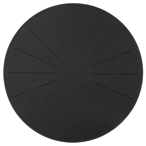 Lazy K Induction Cooktop Mat - Silicone Fiberglass Scratch Protector - for Magnetic Stove - Non Slip Pads to Prevent Pots from Sliding During Cooking_ Black (11inches) - Image 1