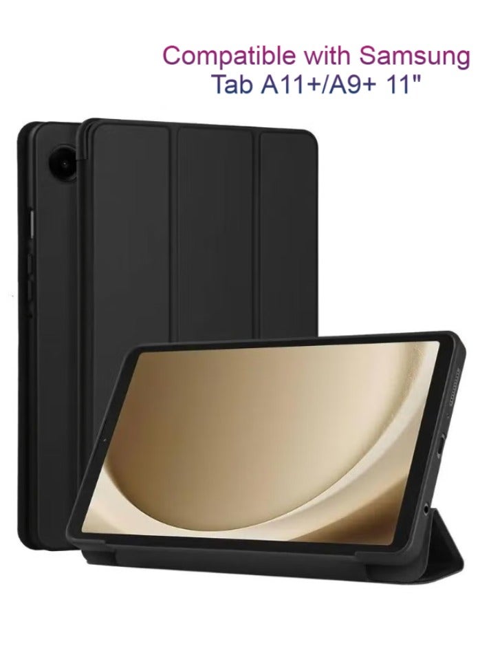 HEXABEX Samsung Tab A11+/A9+ 11" Case Cover, Protective Smart Flip Case/Cover for Samsung Galaxy Tab A11 Plus/A9 Plus X230/X236/X210/X216 11" Black - Image 1
