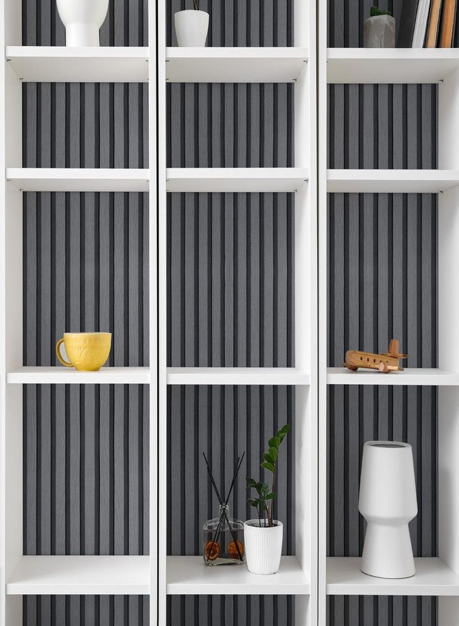 SYYKDEF Wood Peel and Stick Wallpaper Wood Slats, Self Adhesive Wood Contact Paper, Removable Wood Wall Covering Home DIY for Wall Decor Bedroom, 17.3" X 118", Easy-to-Apply - Image 3