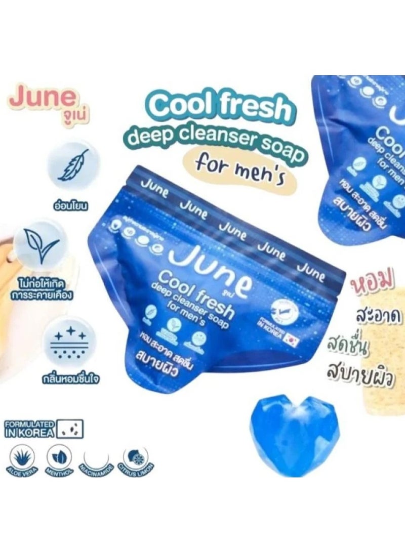 جون صابون "جون-كول" (June-Cool) المنعش والعميق للمناطق الحساسة لدى الرجال (50 جم) – تنظيف لطيف وانتعاش يدوم طويلاً - Image 5