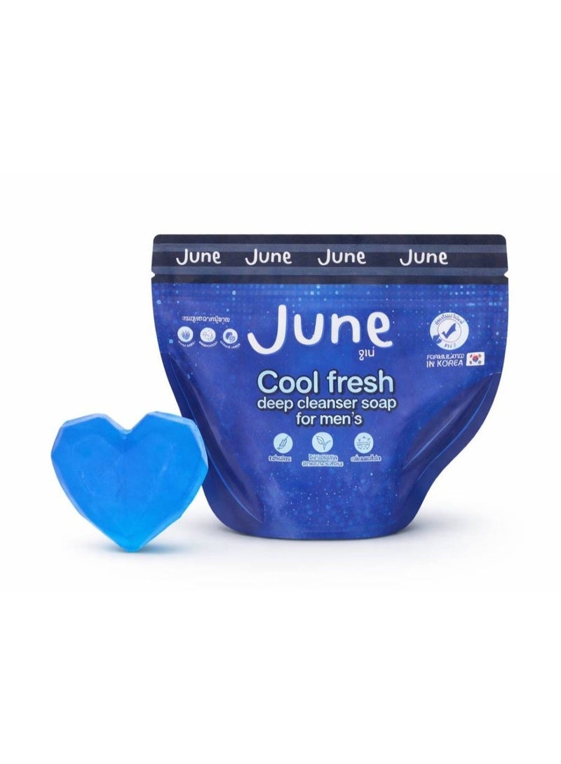 جون صابون "جون-كول" (June-Cool) المنعش والعميق للمناطق الحساسة لدى الرجال (50 جم) – تنظيف لطيف وانتعاش يدوم طويلاً - Image 3