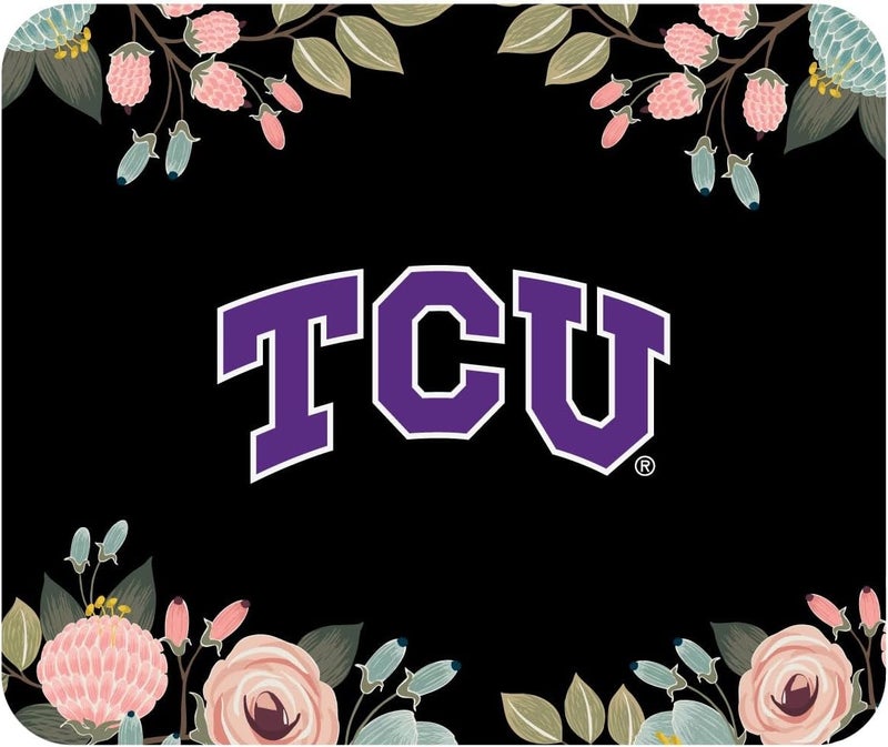 OTM Essentials Mouse Pad, Fabric, Texas Christian University Standard/Floral Pink - Image 1