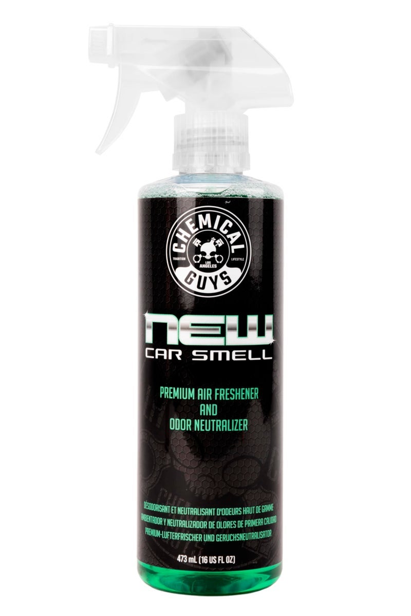 كيميكال جايز AIR_101_16 السيارة الجديدة رائحة: معطر هواء فاخر ومزيل للروائح، رائحة تدوم طويلا، رائعة للسيارات والشاحنات وسيارات الدفع الرباعي والمركبات الترفيهية والمزيد، 16 أونصة سائلة
