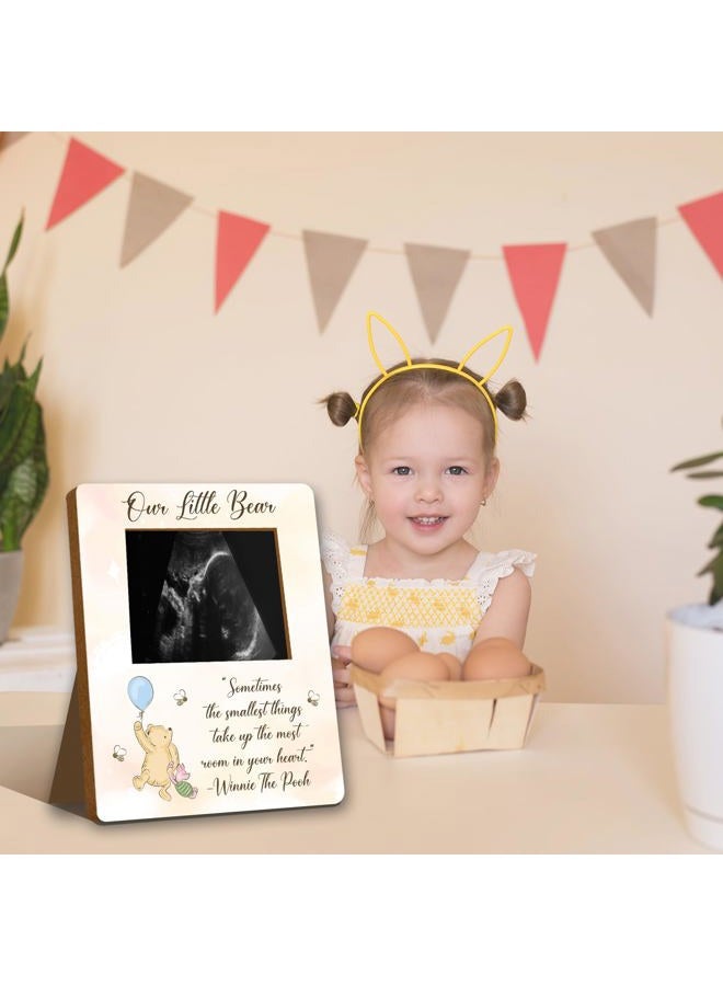 ALodr Winnie Baby Shower Picture Frame, Winnie Ultrasound Picture Frame, Winnie Baby Shower Sign, Winnie Gender Reveal Decor, Winnie Pregnancy Milestone Keepsake, Winnie Baby Shower Decor, Winnie Gifts - Image 5