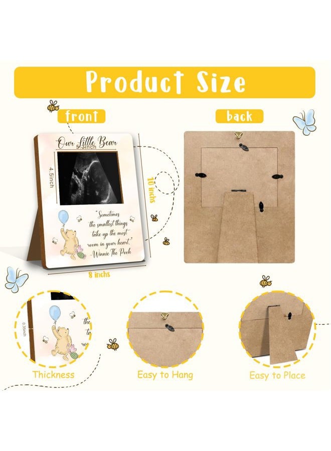 ALodr Winnie Baby Shower Picture Frame, Winnie Ultrasound Picture Frame, Winnie Baby Shower Sign, Winnie Gender Reveal Decor, Winnie Pregnancy Milestone Keepsake, Winnie Baby Shower Decor, Winnie Gifts - Image 2