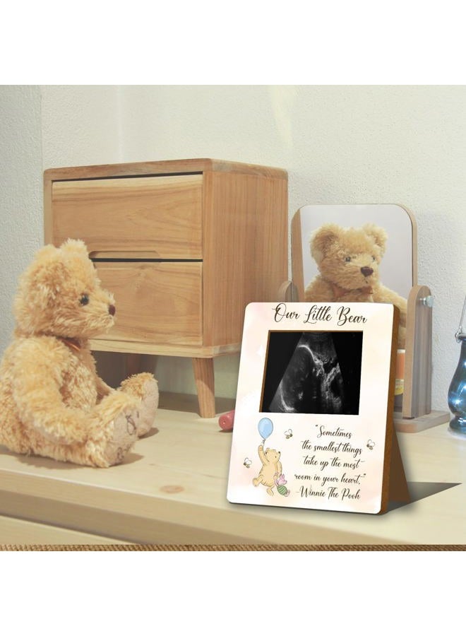 ALodr Winnie Baby Shower Picture Frame, Winnie Ultrasound Picture Frame, Winnie Baby Shower Sign, Winnie Gender Reveal Decor, Winnie Pregnancy Milestone Keepsake, Winnie Baby Shower Decor, Winnie Gifts - Image 3