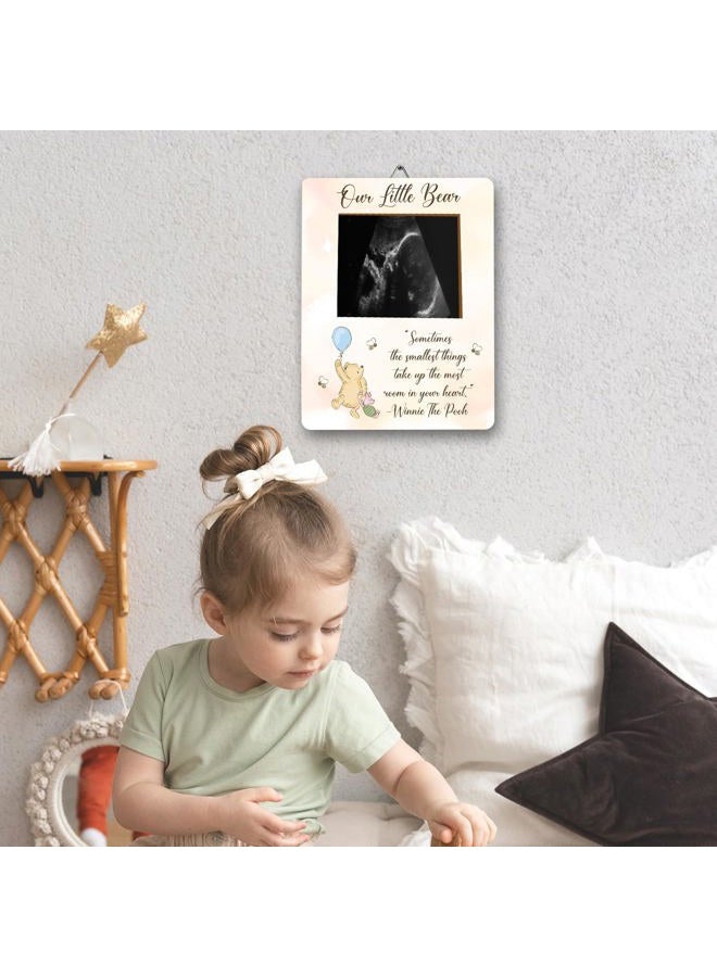 ALodr Winnie Baby Shower Picture Frame, Winnie Ultrasound Picture Frame, Winnie Baby Shower Sign, Winnie Gender Reveal Decor, Winnie Pregnancy Milestone Keepsake, Winnie Baby Shower Decor, Winnie Gifts - Image 4