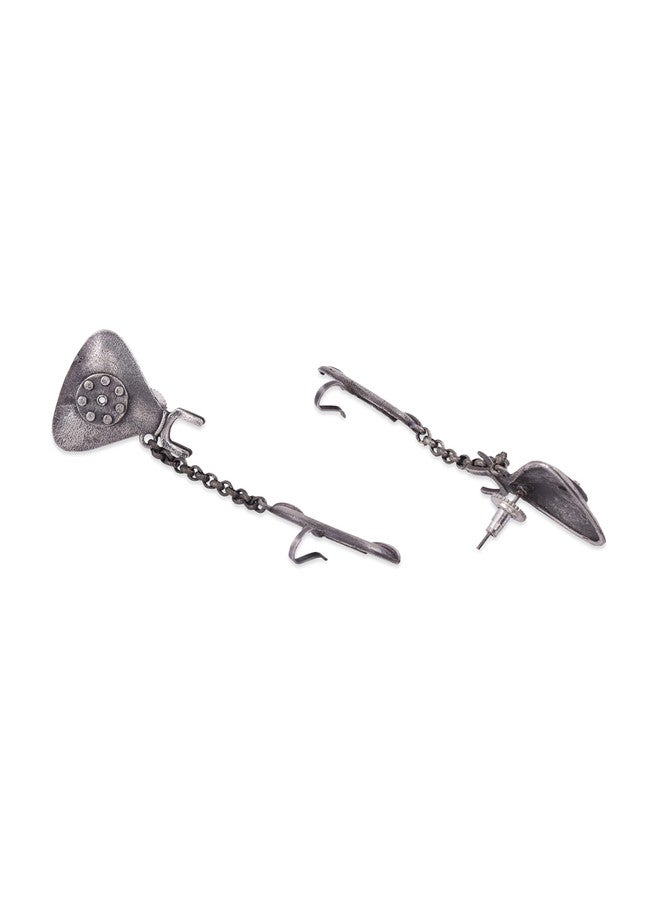 Binnis Wardrobe Contemporary Silver-Plated Ear Cuff Earrings - Image 4