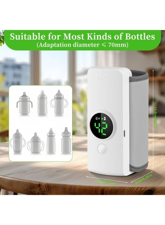 يوكا محافظ حرارة قنابل الأطفال المحمول السهل النقل بلا ماء - بطارية قابلة لإعادة الشحن، حفظ درجة حرارة مستمرة لغذية أثناء التنقل، آمن من مادة مستوى الأطعمة للرحلة/الخارجية/المنزل - Image 2