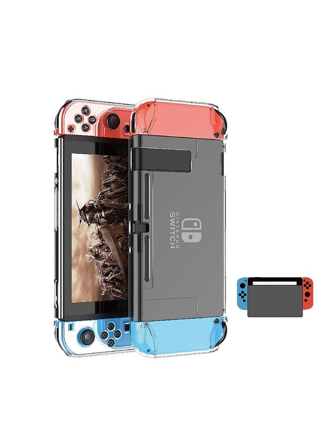 Protective Case Cover For Nintendo Switch, Crystal Clear Protective Case Shockproof and Scratchproof with Stand Function Cover - Image 4