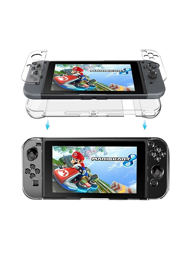 Protective Case Cover For Nintendo Switch, Crystal Clear Protective Case Shockproof and Scratchproof with Stand Function Cover - Image 5