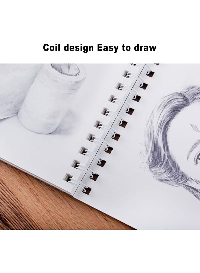 SOLARAE Sketch Book, 8”X11.5” 100 Pages(110gsm), Spiral Bound Artist Sketch Pad, Durable Acid Free Drawing Paper for Drawing, Painting, Sketching or Doodling, Purple Cover, White Paper - Image 3