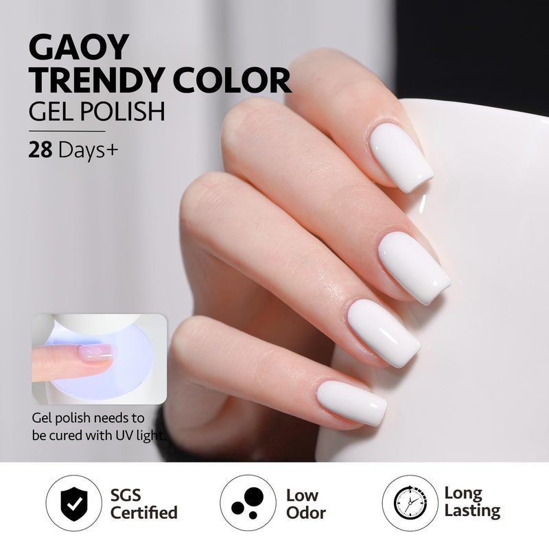 GAOY 23 Pcs Gel Nail Polish Kit, Red Blue Green Jelly Colors All Seasons Set with Glossy & Matte Top Coat and Base Coat for Nail Art Home DIY Gel Kit - Image 4