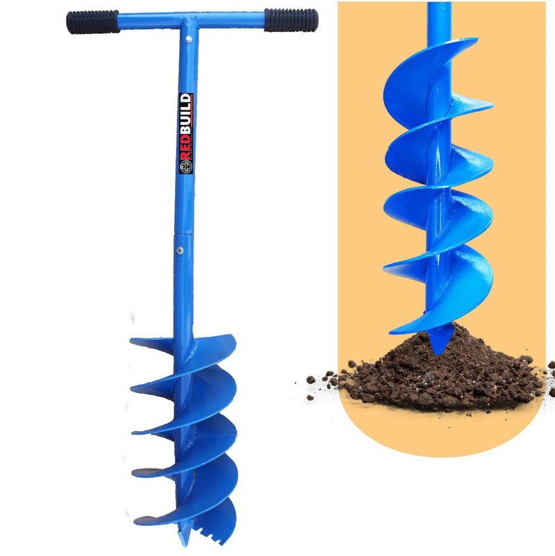 REDBUILD™ Heavy Duty Dual Blade Earth Auger Hole Digger 6 Inches | Post Hole Digger - Image 1
