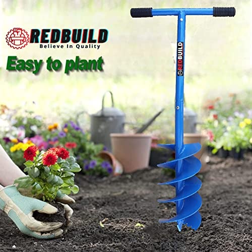 REDBUILD™ Heavy Duty Dual Blade Earth Auger Hole Digger 6 Inches | Post Hole Digger - Image 5