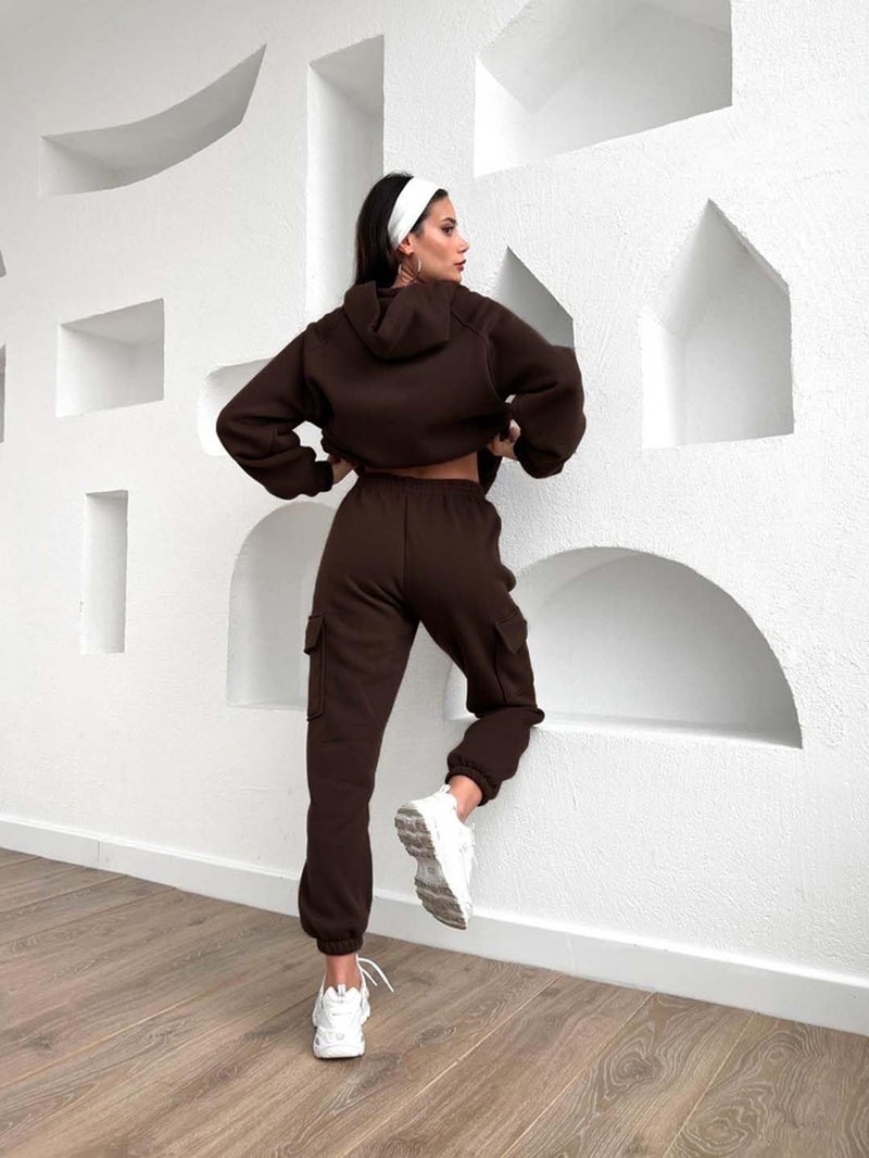 KOTTY Women’s Winter-Ready Tracksuit with Smooth Fit Joggers and Soft Hoodie Top-KTTWINTERSET192M - Image 5