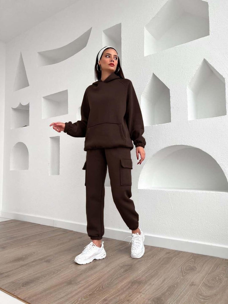 KOTTY Women’s Winter-Ready Tracksuit with Smooth Fit Joggers and Soft Hoodie Top-KTTWINTERSET192M - Image 2