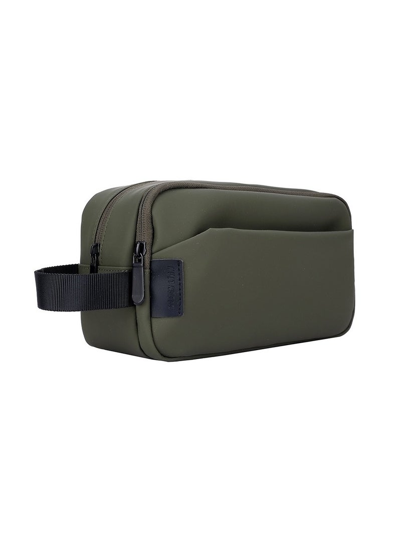 GREEN LION Urban Travel Pouch / Perfect for Home & Travel / Strong Bearing Capacity / Fits More Accessories / Reinforced Handle / Cable Organizer / Multi Ports / Double Polyester - Olive  - Image 1