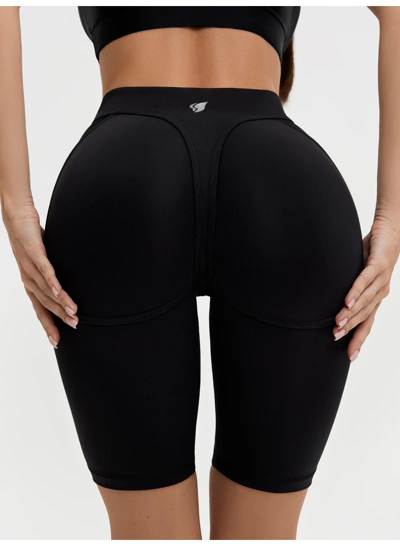 Bona Fide Assmagedon Black Assmagedon High Waist Biker Gym Shorts for Women for Women | Best Price UAE