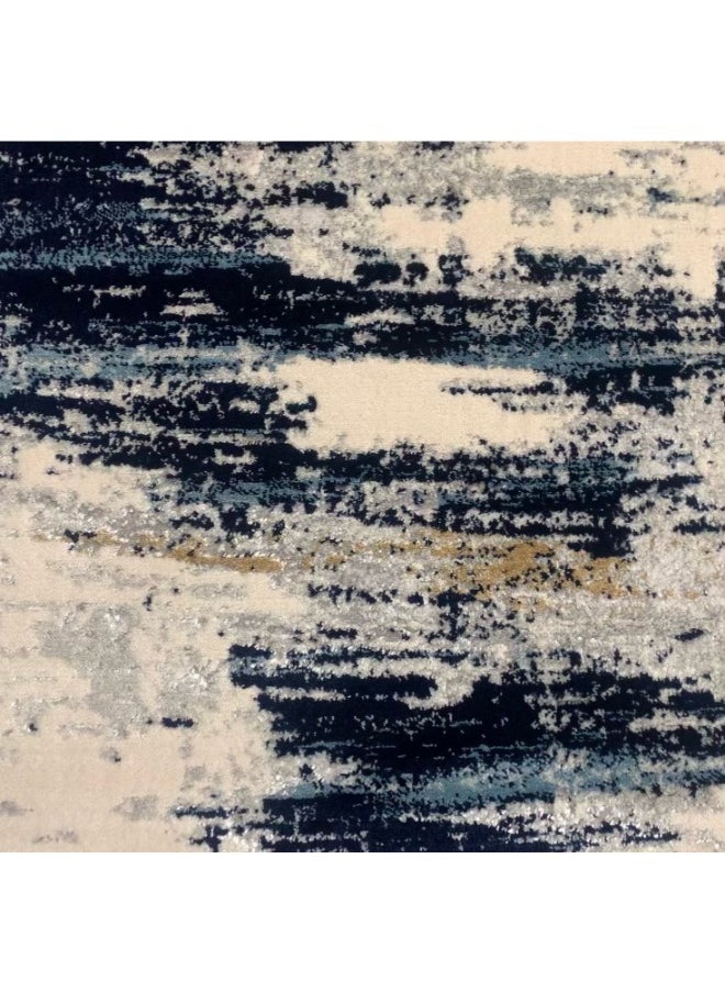 HANDPICKED FURNITURE Handpicked Furniture Abstract Blue Rug, Ultra Soft Area Carpets For Bed Room, Living Room, And Dining Room, Antislip Floor Carpets, Easy To Clean, Made In Turkey, Rectangle  - Image 2