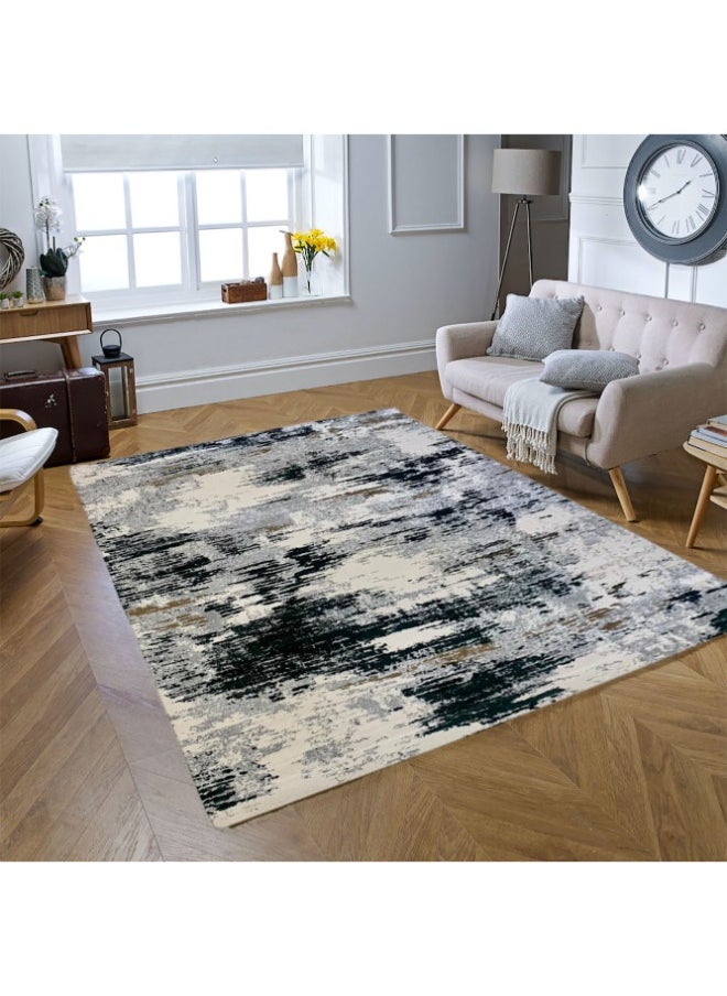HANDPICKED FURNITURE Handpicked Furniture Abstract Blue Rug, Ultra Soft Area Carpets For Bed Room, Living Room, And Dining Room, Antislip Floor Carpets, Easy To Clean, Made In Turkey, Rectangle  - Image 1
