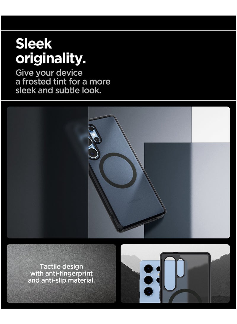 Spigen - Ultra Hybrid MagFit for Samsung Galaxy S25 ULTRA Case Cover with MagSafe (2025) - Frost Black - Image 1