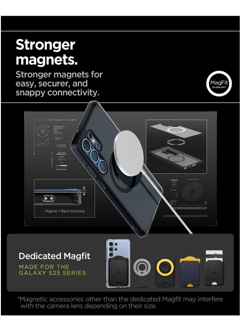 Spigen - Ultra Hybrid MagFit for Samsung Galaxy S25 ULTRA Case Cover with MagSafe (2025) - Frost Black - Image 1