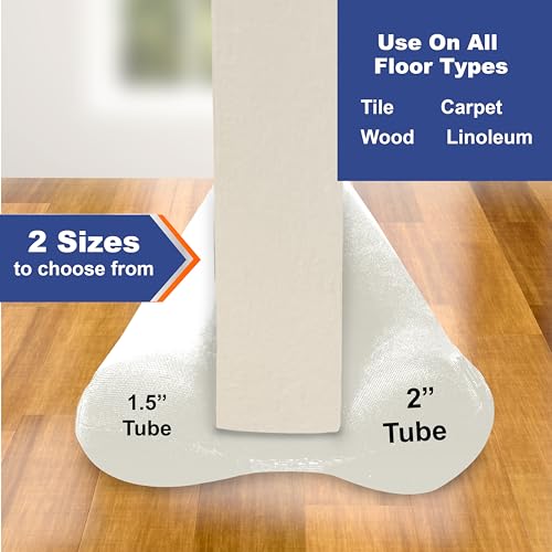 Twin Draft Guard Hug N Fit, Original Dual Draft Stopper Instantly Blocks Air from Entering, Water Repellent, Fits 28”-36” Length with 2” Energy Saver Tube - Image 5