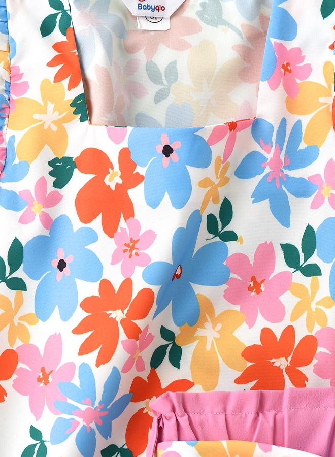 babyqlo Floral Print Ruffle Top &  Shorts Set - Image 4