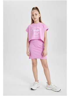 Girl Regular Fit Short Sleeve Knitted Dress