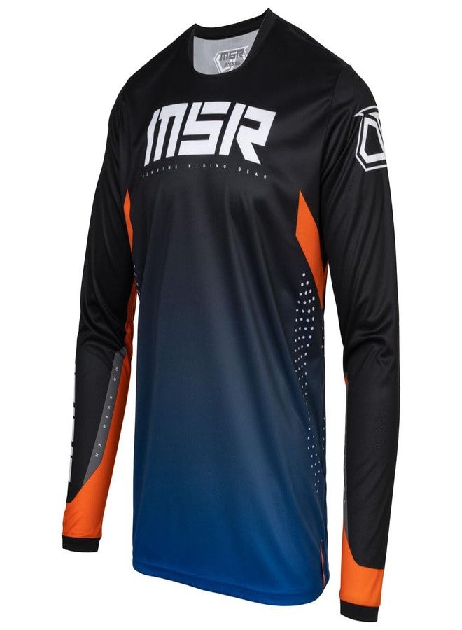 إم اس أر قميص MSR Axxis Proto للدراجات الترابية، موتوكروس، مقاس صغير، أزرق/برتقالي - Image 1
