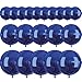 PartyWoo Navy Blue Foil Balloons 20pcs Different Sizes Pack of 22 15 10 Inch Large Round Foil 4D Inflatable Mirror Ball Mylar Balloons for Graduation Men Birthday Space Themed Party Decorations - Image 2