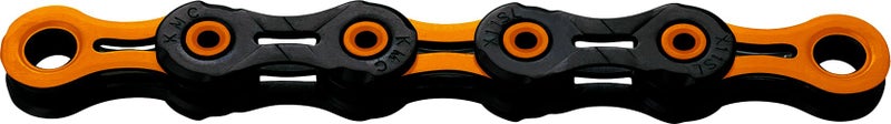 KMC Unisex's DLC 11 Chain, Black/Orange, 1/2” x 11/128” - Image 1