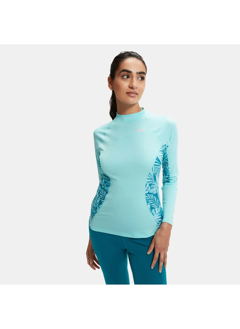speedo Women's Graphic Printed Long Sleeve Rashguard