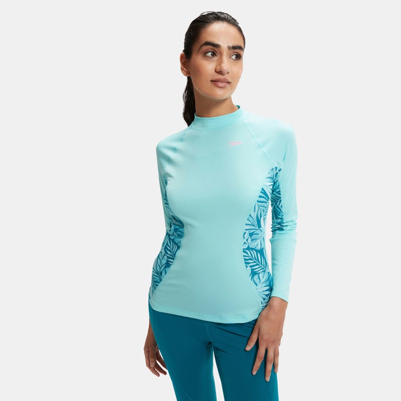 speedo Women's Graphic Printed Long Sleeve Rashguard - Image 1