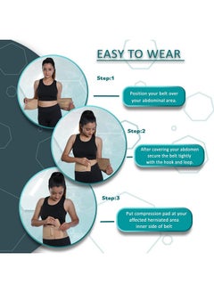 Wonder Care Umbilical Hernia Belt Hernia Support Brace With Detachable Compression Pad Navel Hernia Pain Relief For Men & Women (L)  - Image 3