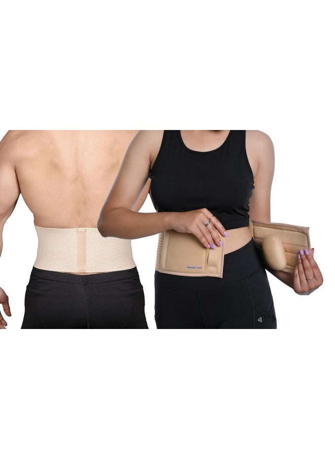 Wonder Care Umbilical Hernia Belt Hernia Support Brace With Detachable Compression Pad Navel Hernia Pain Relief For Men & Women (L)  - Image 1