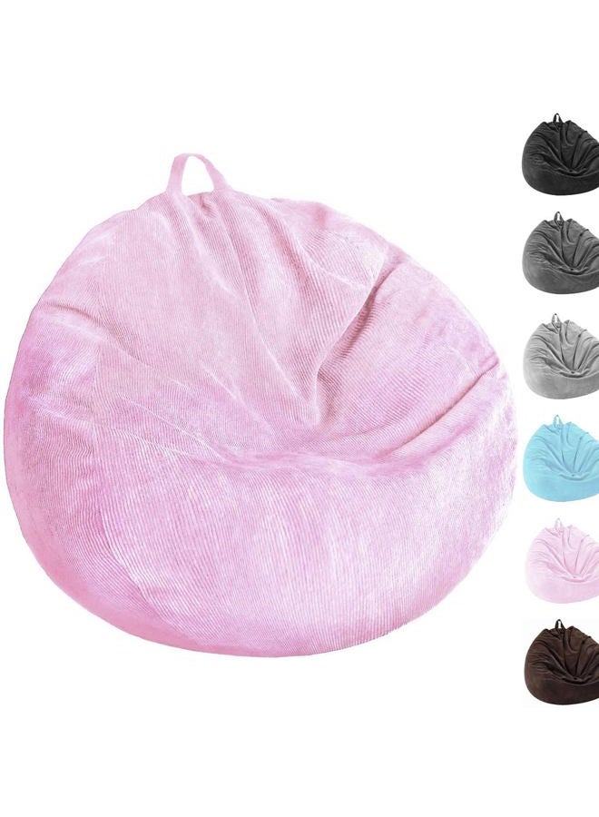 Kisoy Bean Bag Chair (No Filler), Ultra Soft Premium Corduroy Bean Bag Covers Extra Sturdy Zipper and Double Suture for Organizing Children Plush Toys or Memory Foam, for Kids and Adults - Image 1