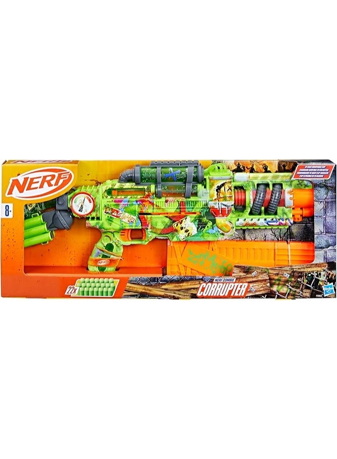 Nerf Zombie Corrupter Single Fire Dart Blaster includes 22 Nerf Elite Darts | 18-Dart Removable Clip |  for 8+ Years | F8962 - Image 4