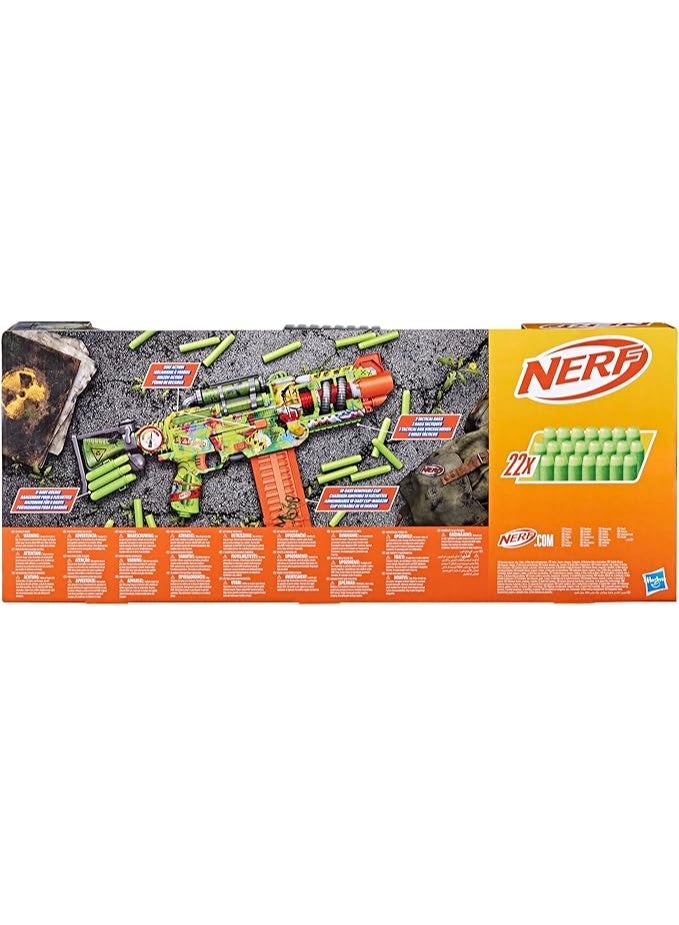 Nerf Zombie Corrupter Single Fire Dart Blaster includes 22 Nerf Elite Darts | 18-Dart Removable Clip |  for 8+ Years | F8962 - Image 5