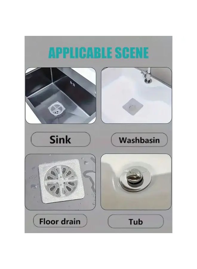 50Pcs Self-Adhesive Drain Cover Anti-Clogging Hair Catcher for Shower Sink Kitchen - Image 5