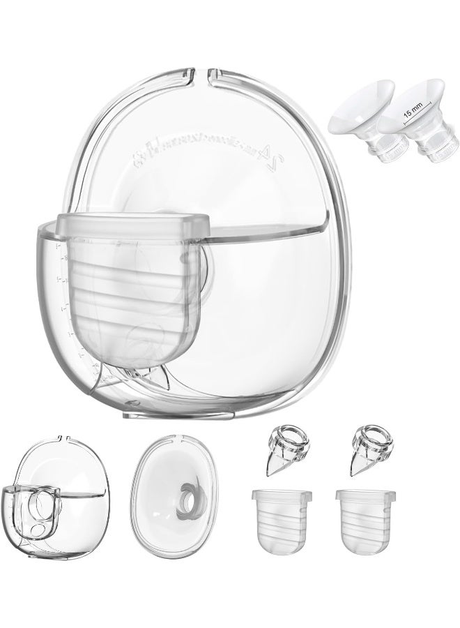 Gowing قطع غيار مضخة الثدي القابلة للارتداء، كوب جمع الحليب، متوافق مع مضخة الثدي القابلة للارتداء S32 - Image 1