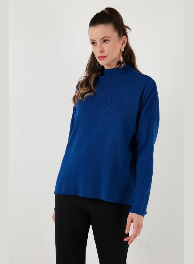 Lela Lela Cotton Long Back Standing Collar 2-Pack Knitwear Sweater Women's SWEATER 4615002S2