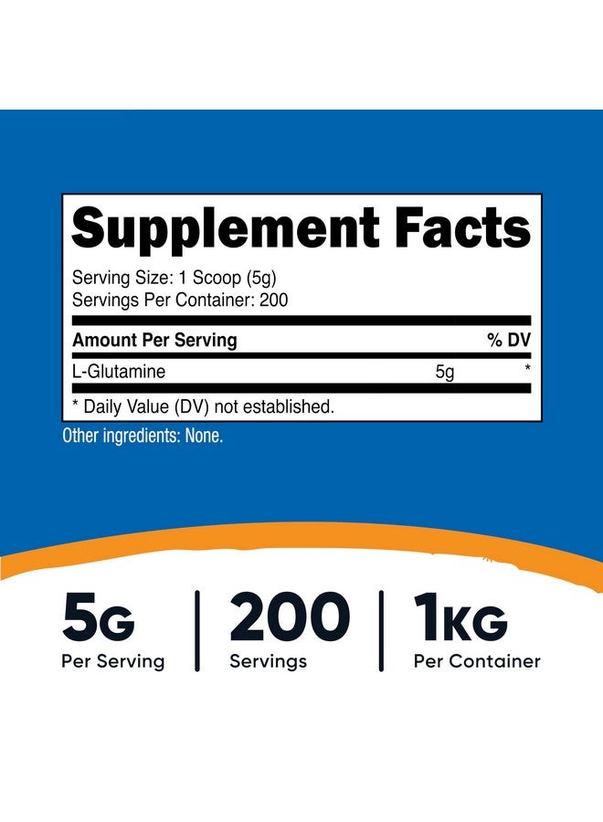 Nutricost L-Glutamine Powder 1 KG - Unflavored, Non-GMO, Gluten Free - Image 2