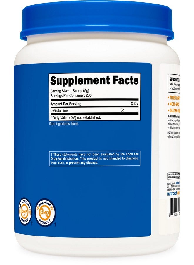 Nutricost L-Glutamine Powder 1 KG - Unflavored, Non-GMO, Gluten Free - Image 5