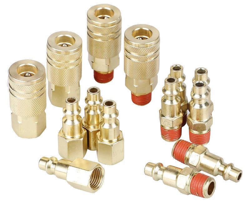YOTOO 14 Pieces Air Hose Fittings 14 NPT Industrial Air Coupler Plug Kit