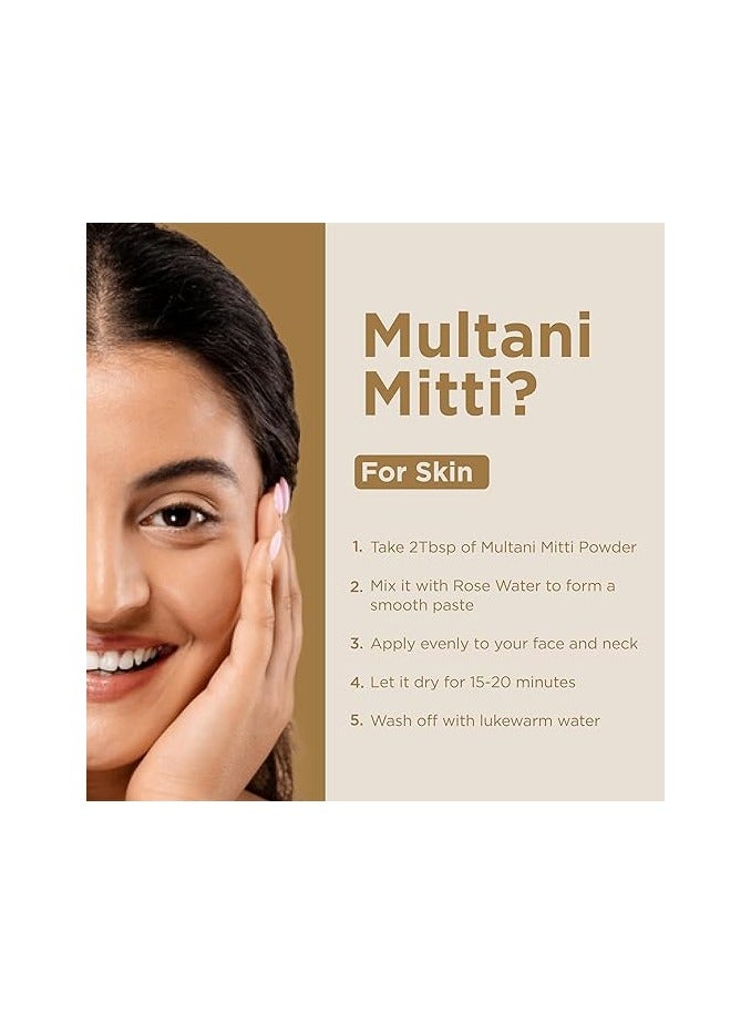 MIRFA Multani Mitti (Fuller's Earth) Powder - 250g - 100% Natural - For Face, Skin & Hair Care - Image 5