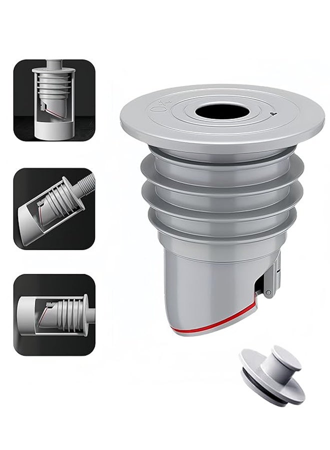 Washing Machine Drain Hose Seal, Silicone Anti-Odor Sewer Pipe Seal Ring Sealing Cover, Preventer Silicone Odor Proof Drainage Trap, Suitable for Bathroom Bathtub Kitchen Cleaning Tools - M (45 to 50mm)  - Image 1